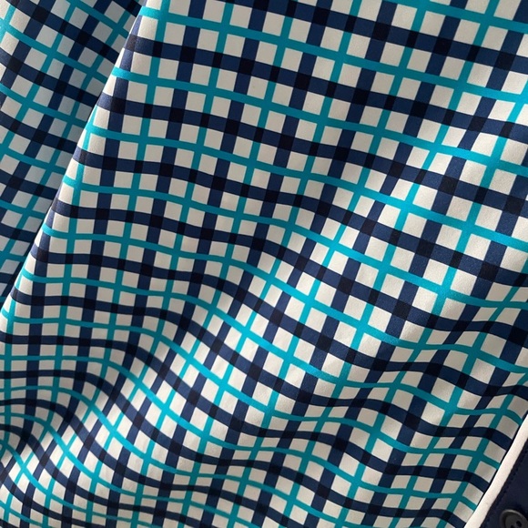 Kinona | UPF 50+ Class Act Long Sleeve Golf Shirt Mediterranean Check - Picture 7 of 8